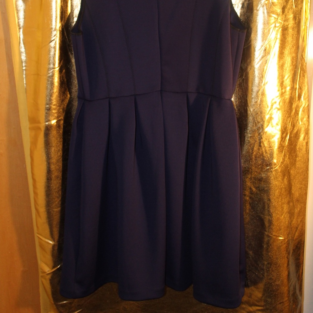 Blue Pleated Dress